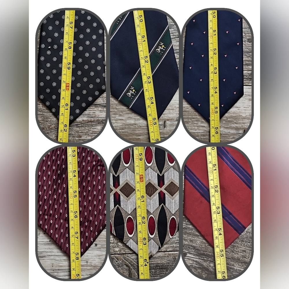 Men's Ties Blues Reds 6 Ties Casual Work Business Multi Colors Multi Brands - Picture 2 of 16